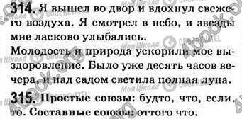ГДЗ Російська мова 7 клас сторінка 314-315